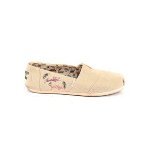 "Thankful & Grateful" Embroidered Espadrilles